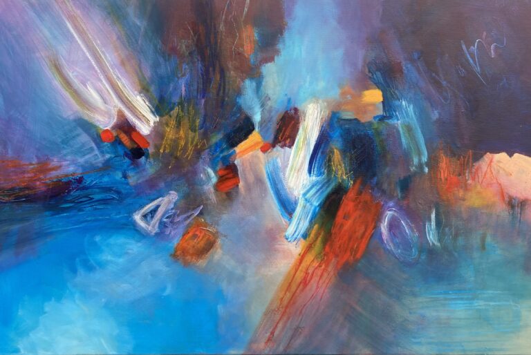 "ELEMENTÁRNÍ ČÁSTICE" 120 x 80 cm, Cena 13 000,- Kč