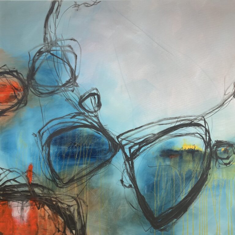 "ZAMĚŘENOST" 100 X 100 cm, cena 7 000,-