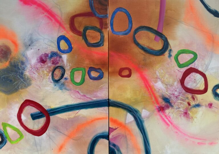 "POČÁTEK aX1 a POČÁTEK bX2 diptych 140 x 100 cm