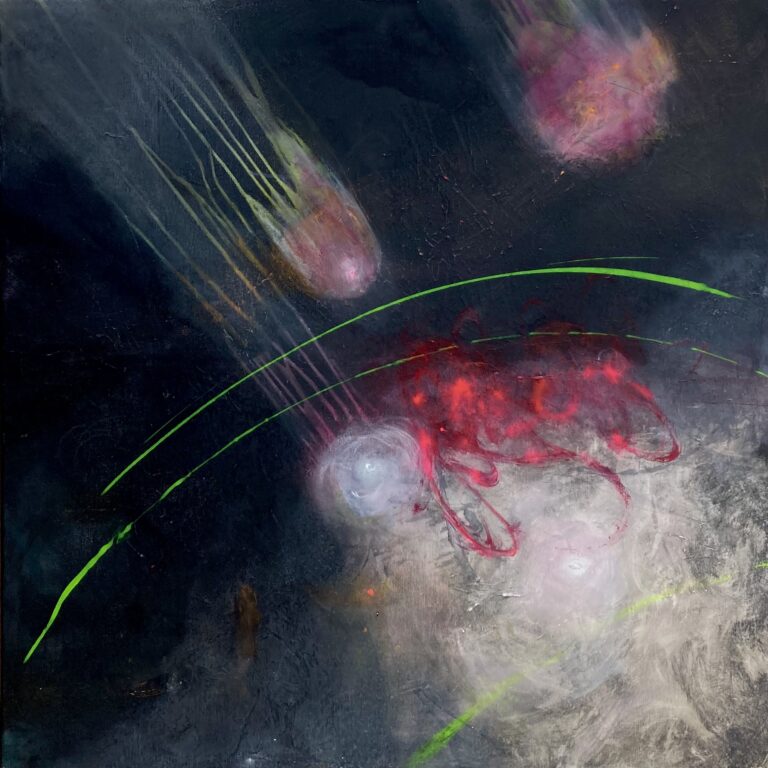 "TEMNÁ HMOTA" Velikost: 80 x 80 cm, Cena 6 000,- Kč